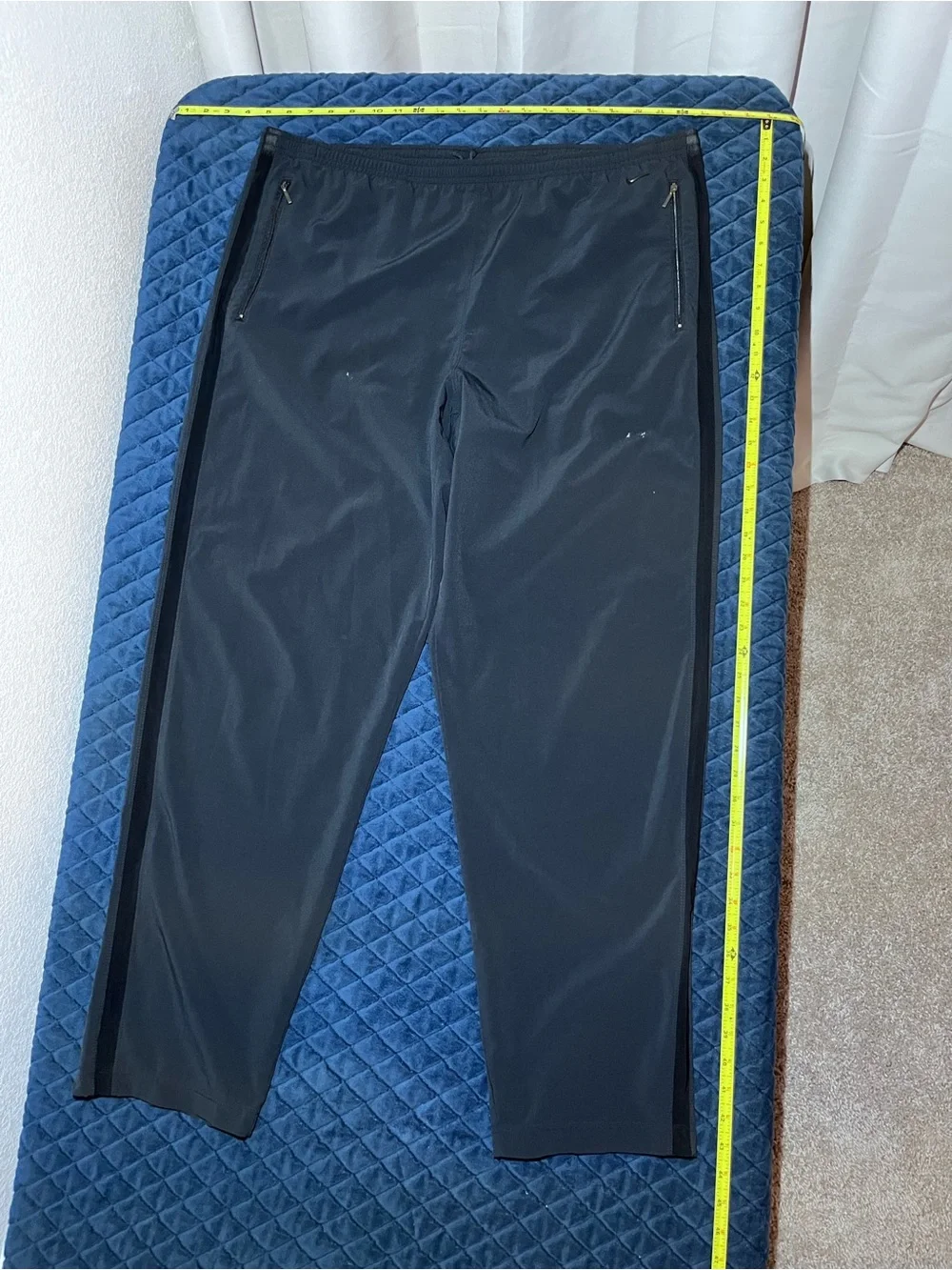 Nike Men's Black Jogger Track Pants with Side Stripe